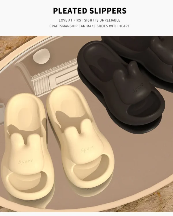 Rabbit stepping on poop feeling EVA cool slippers for women, summer home, couple, non slip indoor slippers - Image 17