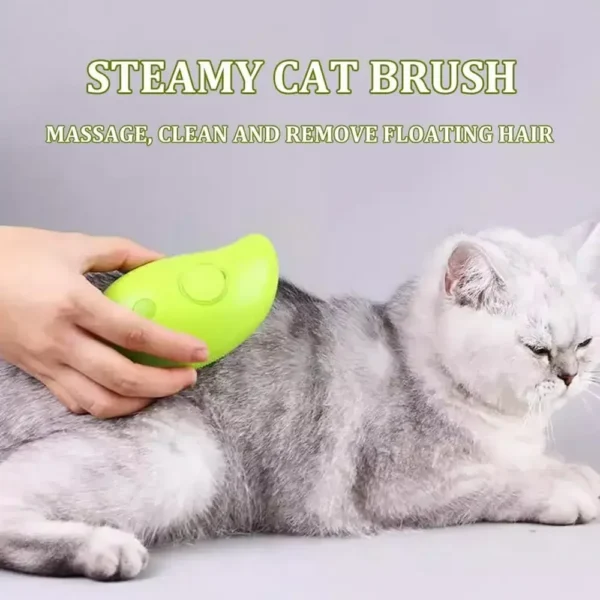 3in1 Cat Steam Brush Steamy Dog Brush Electric Anti-splashing Brush with Steam Spray Massage Pet Grooming Comb Hair Removal Comb - Image 17