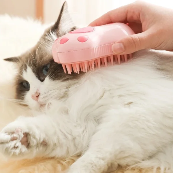Cat Steam Brush Dog Massage Comb with Electric Water Spray Soft Silicone Pet Grooming Brush for Removing Tangled and Loose Hair - Image 13