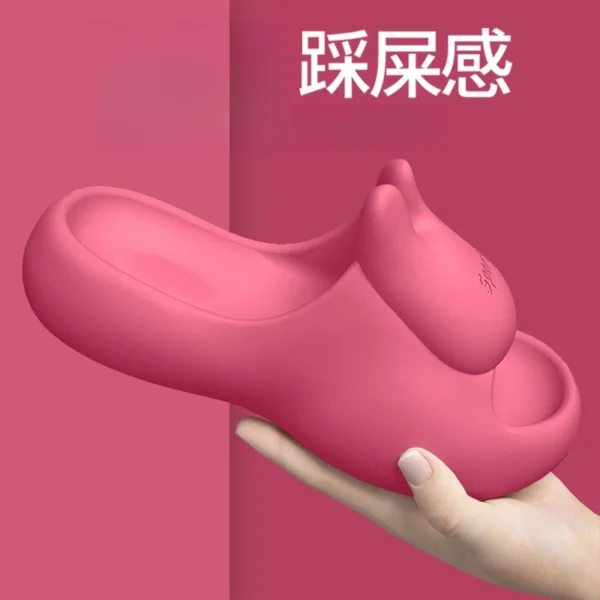 Rabbit stepping on poop feeling EVA cool slippers for women, summer home, couple, non slip indoor slippers - Image 3