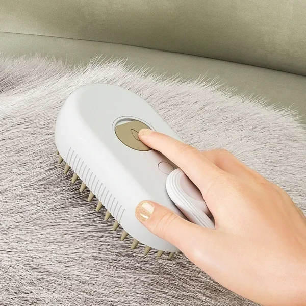USB Rechargeable 3-in-1 Pet Grooming Brush with Steam Spray & Massage, Anti-Flying Hair Electric Bath Brush for Dog Cat Shedding - Image 5
