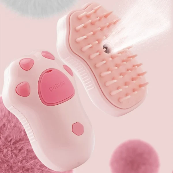 Cat Steam Brush Dog Massage Comb with Electric Water Spray Soft Silicone Pet Grooming Brush for Removing Tangled and Loose Hair - Image 12
