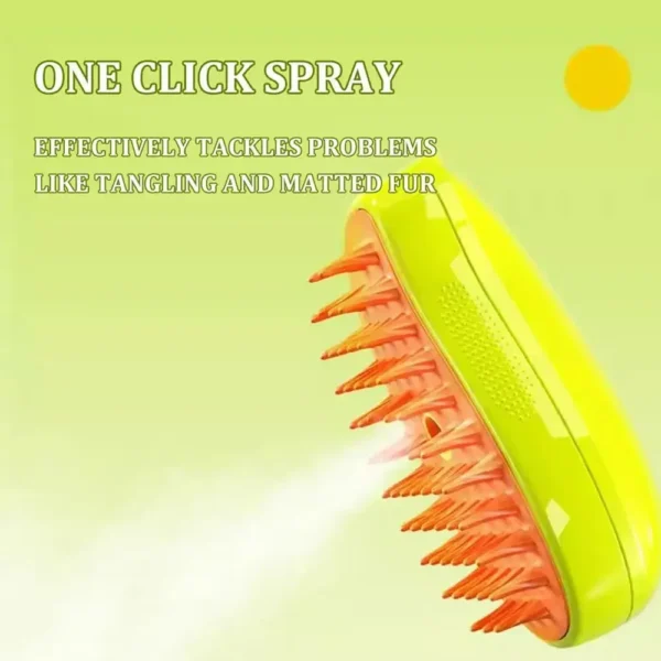 3in1 Cat Steam Brush Steamy Dog Brush Electric Anti-splashing Brush with Steam Spray Massage Pet Grooming Comb Hair Removal Comb - Image 13