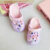 New Girls Slippers Cartoon Colorful Labubu Double Colorful Matching Versatile Eva Hole Shoes Soft Sole Non-Slip Sandals
