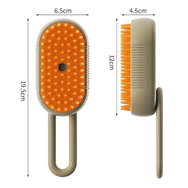 3in1 Cat Steam Brush Steamy Dog Brush Electric Anti-splashing Brush with Steam Spray Massage Pet Grooming Comb Hair Removal Comb - Image 6