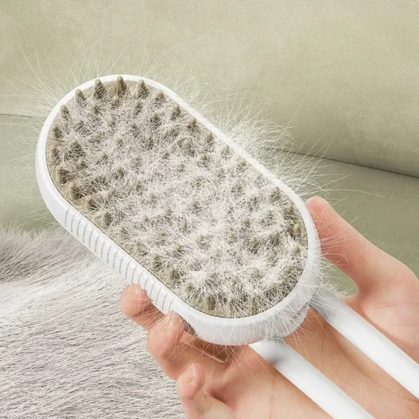 USB Rechargeable 3-in-1 Pet Grooming Brush with Steam Spray & Massage, Anti-Flying Hair Electric Bath Brush for Dog Cat Shedding - Image 21