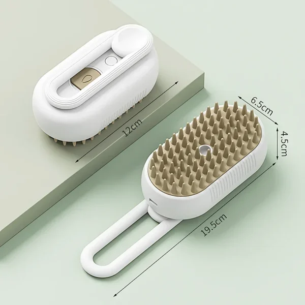 3in1 Cat Steam Brush Steamy Dog Brush Electric Anti-splashing Brush with Steam Spray Massage Pet Grooming Comb Hair Removal Comb - Image 8