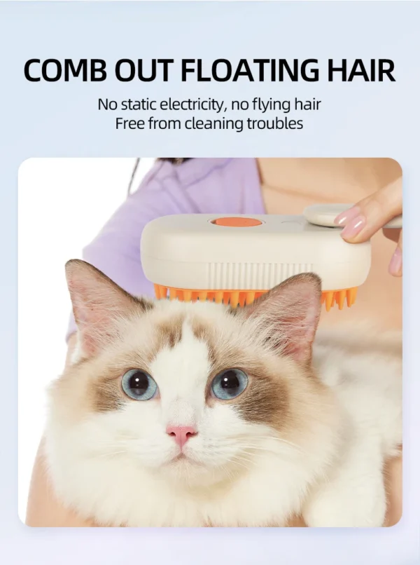 Cat Spray Comb Rotatable Handle Pet Spray Comb Cat Bath Massage Brush Pet Electric De-Shedding Brush - Image 16