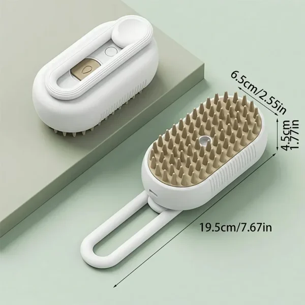3-in-1 Dog Hair Brush Cat Hair Brush Electric Pet Cleaning Brush Steam Spray Brush Massage Hair Removal Comb Anti Flying Brush - Image 7