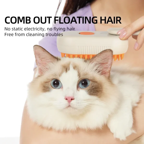 Cat Spray Comb Rotatable Handle Pet Spray Comb Cat Bath Massage Brush Pet Electric De-Shedding Brush - Image 5