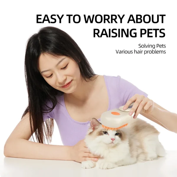 Cat Spray Comb Rotatable Handle Pet Spray Comb Cat Bath Massage Brush Pet Electric De-Shedding Brush - Image 3