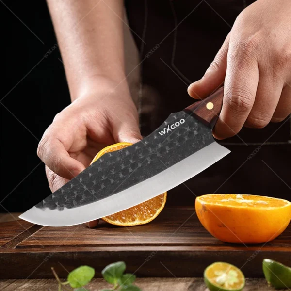 WXCOO Kitchen Forged Chef Knife Set High Carbon Steel Professional Butcher Boning Gyuto Knife Meat Fish Fruit Cleaver Knives - Image 6