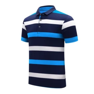 New Style Fashion Summer Men Classic Striped Polo Men's Clothing Short-Sleeved Embroidered Business Casual Hot Polo Shirt Male