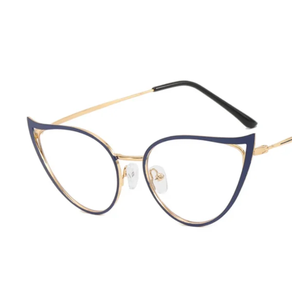 Metal Hollow Cat Eyes Frame Clear Glasses Women Myopia Nerd Spectacles -0.5 -1.0 -2.0 to -6.0 - Image 4