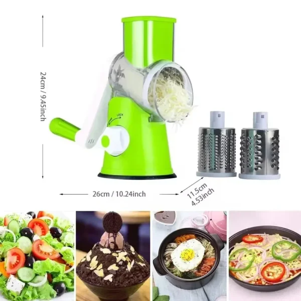 Manual Rotary Grater For Cheese And Vegetable Potato Slicer Mandoline Chopper Stainless Steel Cutter Kitchen Accessorie Tools - Image 6