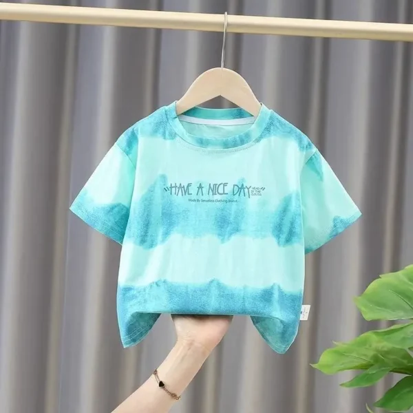 Summer Children Cartoon T-shirt for Boy Printing Boys T Shirt Girls Tops Tees Cartoon Kids Clothes - Image 2