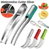 Watermelon Into Cubes Knife Stainless Steel Cantaloupe Watermelon Cutter Slicer Safe Melon Knife Fruit Cutting Kitchen Gadgets