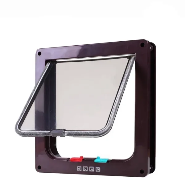Dog Cat Flap Door with 4 Way Security Lock Flap Door for Dog Cats Kitten ABS Plastic Small Pet Gate Door Kit Cat Dogs Flap Doors - Image 6