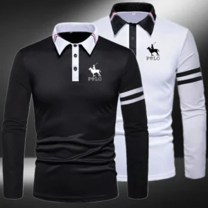 Brand new Autumn men's long sleeved clothing fashionable men's autumn new long sleeved polo shirt