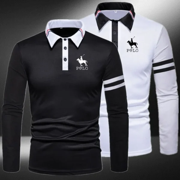 Brand new Autumn men's long sleeved clothing fashionable men's autumn new long sleeved polo shirt