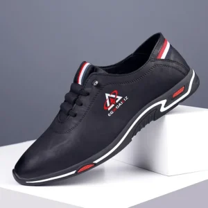 Designer Cow Leather Casual Sneakers for Men Spring Autumn Soft-soled Casual Men's Shoes Fashion Light Male Sports Shoes