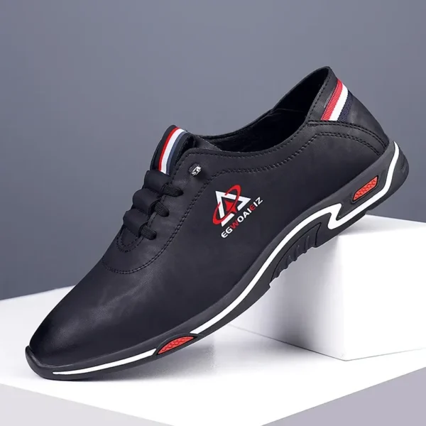 Designer Cow Leather Casual Sneakers for Men Spring Autumn Soft-soled Casual Men's Shoes Fashion Light Male Sports Shoes