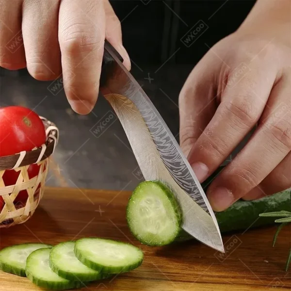 WXCOO Stainless Steel Boning Knife Kitchen Chef's Knife Forged Butcher's Cutting Knives Multi-purpose Meat Cleaver Fruit Slicer - Image 4