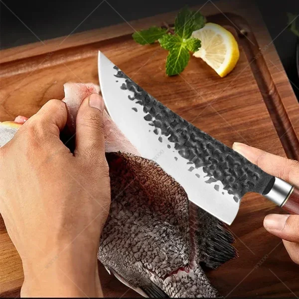 WXCOO Forged Kitchen Chef Knife Set High Carbon Steel Meat Fish Vegetables Slice Knife Professional Butcher Cleaver Boning Knife - Image 6