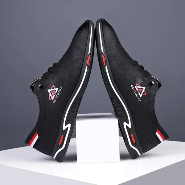 Designer Cow Leather Casual Sneakers for Men Spring Autumn Soft-soled Casual Men's Shoes Fashion Light Male Sports Shoes - Image 3