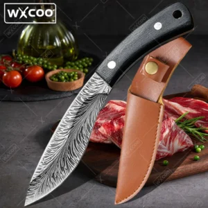 WXCOO Stainless Steel Boning Knife Kitchen Chef's Knife Forged Butcher's Cutting Knives Multi-purpose Meat Cleaver Fruit Slicer