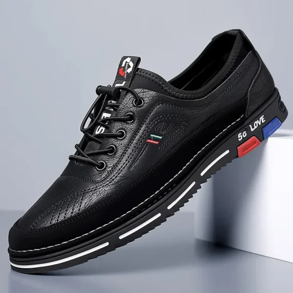 New Leather Men Casual Shoes Outdoor Walking Men Sneakers Fashion Male Leisure Vacation Soft Driving Shoes Sneakers Men Shoes - Image 4