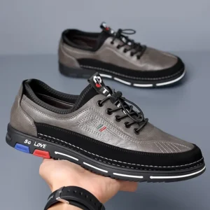 New Leather Men Casual Shoes Outdoor Walking Men Sneakers Fashion Male Leisure Vacation Soft Driving Shoes Sneakers Men Shoes