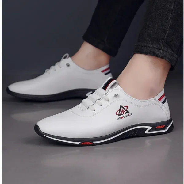 Designer Cow Leather Casual Sneakers for Men Spring Autumn Soft-soled Casual Men's Shoes Fashion Light Male Sports Shoes - Image 6