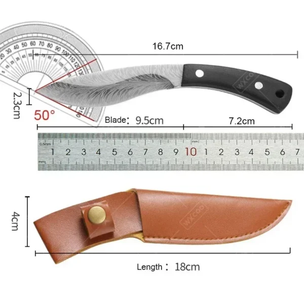 WXCOO Stainless Steel Boning Knife Kitchen Chef's Knife Forged Butcher's Cutting Knives Multi-purpose Meat Cleaver Fruit Slicer - Image 6