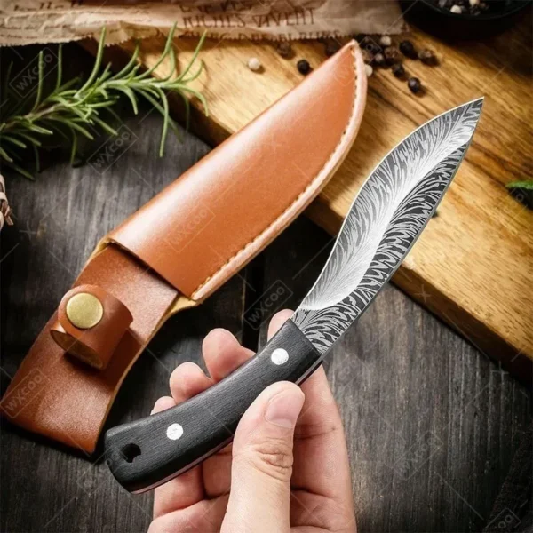 WXCOO Stainless Steel Boning Knife Kitchen Chef's Knife Forged Butcher's Cutting Knives Multi-purpose Meat Cleaver Fruit Slicer - Image 2